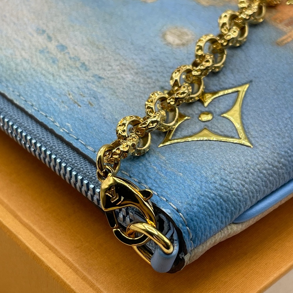 Louis Vuitton Jeff Koons Masters Turner Pochette Clutch Chain Shoulder Bag Rare - Picture 6 of 16